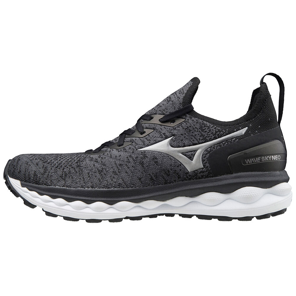 Tenis Para Correr Mizuno Wave Sky Neo Para Hombre Grises Oscuro/Plateados/Negros 3472608-NE